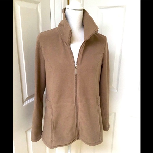 Denim & Company Brown 100% Polyester ZIP Front Jacket. So Warm & Cozy. - Picture 8 of 11